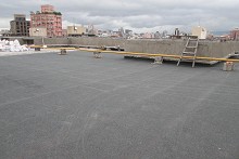 南海路屋頂防水工程熱熔毯防水