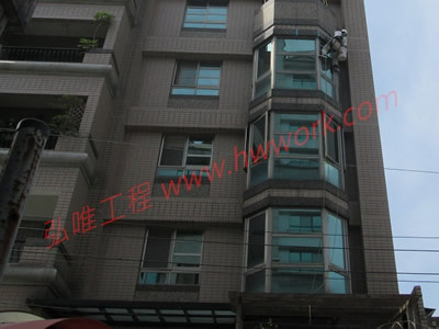 垂降式外牆防水高空作業