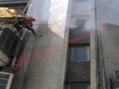 垂降式外牆防水高空作業