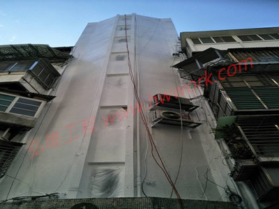 垂降式外牆防水高空作業