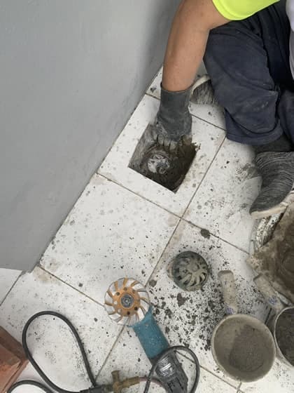 落水口週邊降低加強